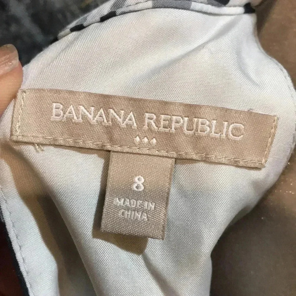 Banana Republic Factory Multi-Print Dotted Gray Black & White Maxi Dress-Size 8 - Picture 10 of 13